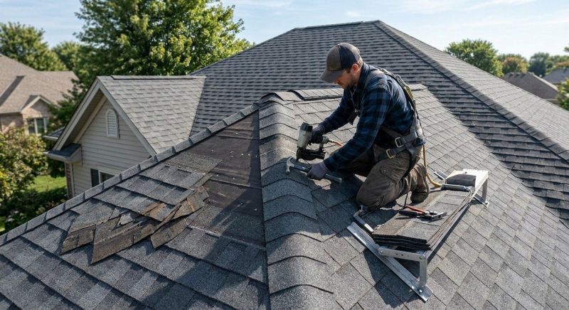 Hip Roof Shingle Repair in Broomfield, CO