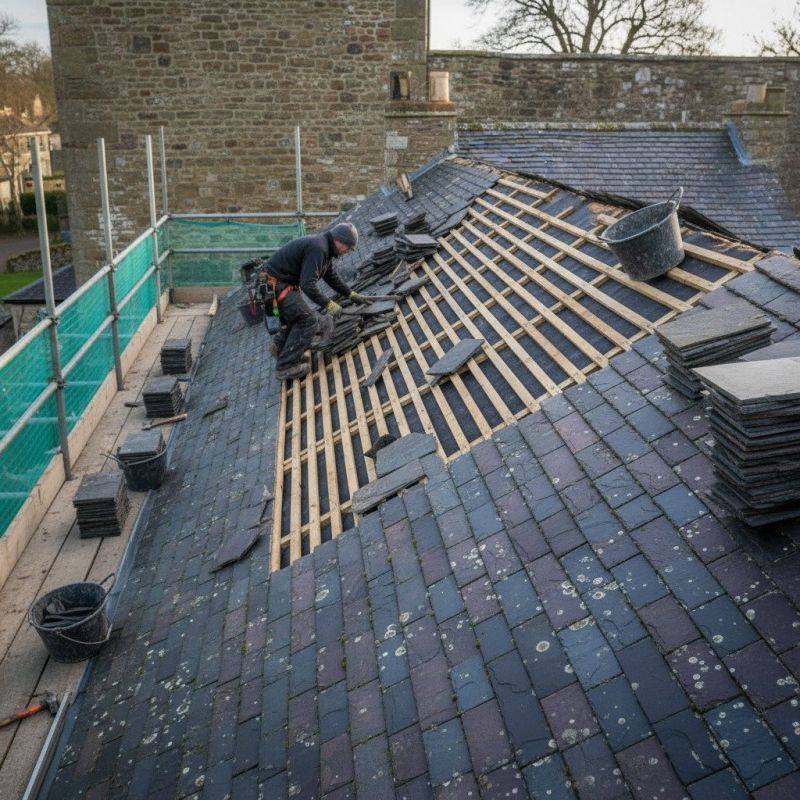 Slate Roof Replacement in Commerce City, CO