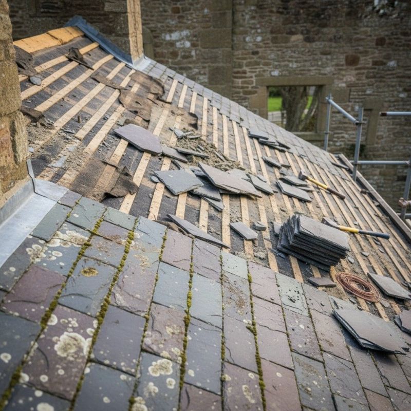 Slate Roof Replacement in Nederland, CO