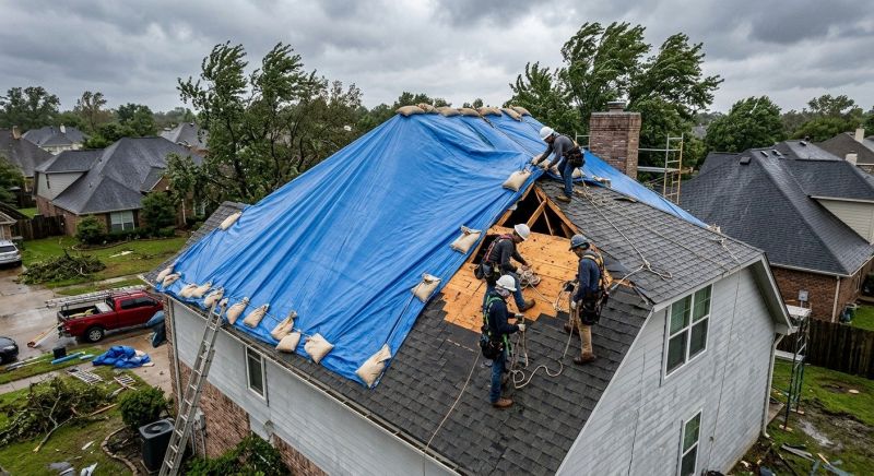 Storm Damage Roof Tarping in Broomfield, CO