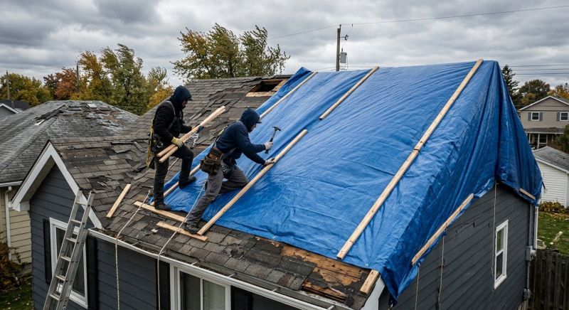 Storm Damage Roof Tarping in Broomfield, CO